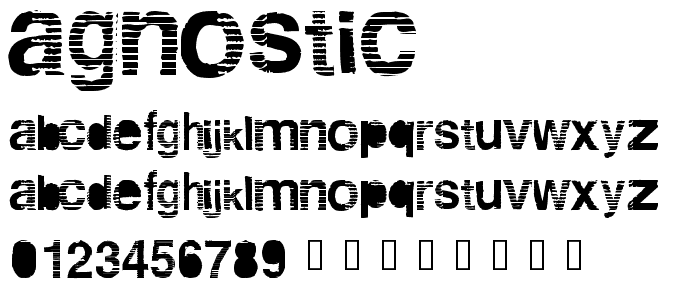 Agnostic  font